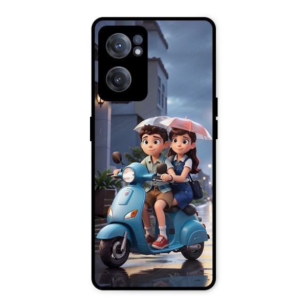 Cute Teen Scooter Metal Back Case for OnePlus Nord CE 2 5G